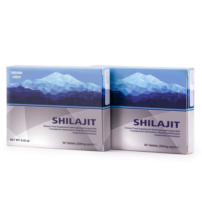 SiberianGreen - Shilajit pur Altaic Blue Mountains « MUMIJO », 120 comprimés (2 x 60 comprimés)
