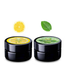 Nahaufnahme des Produktinformationsetiketts für Drachenfrucht-Pulver, das die Nährwertangaben anzeigt.
