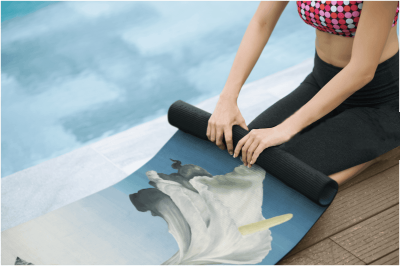 Yoga on Art Matte Cloud Flower – Premium Yogamatte aus Microsuede & Naturgummi