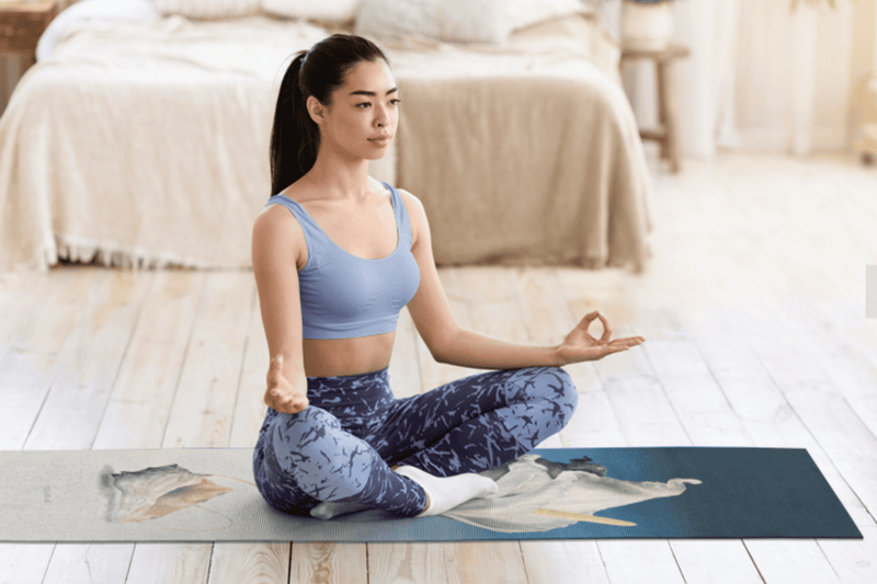 Yoga on Art Matte Cloud Flower – Premium Yogamatte aus Microsuede & Naturgummi