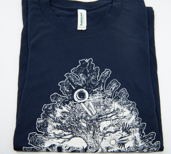 Demian - Bio T-Shirt „Wurzelbaum des Lebens“ – Handbedruckt in Bern | 100 % Organic Cotton (Navy)