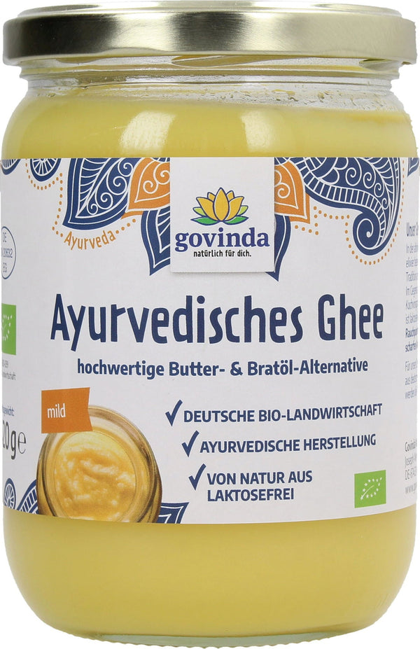 Govinda Bio-Ghee 500 ml – Ayurvedisches Butterreinfett für Kochen, Ayurveda & Hautpflege