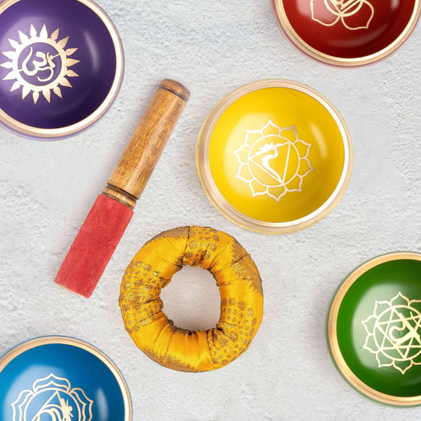 Tibetan chakra singing bowls