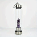 Kristallturm Trinkflasche Wasserflasche Rosenquarz & Amethyst