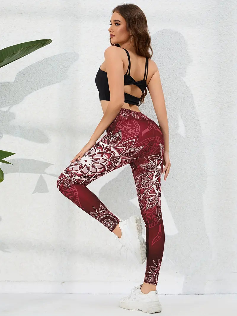 Legging de yoga taille haute avec de beaux motifs