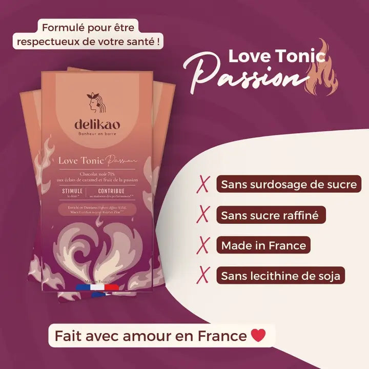 Love Tonic Passion - Aphrodisiakum Libido Schokolade - Schwarz 71%