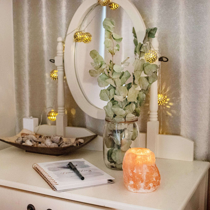 Himalayan salt candle holder