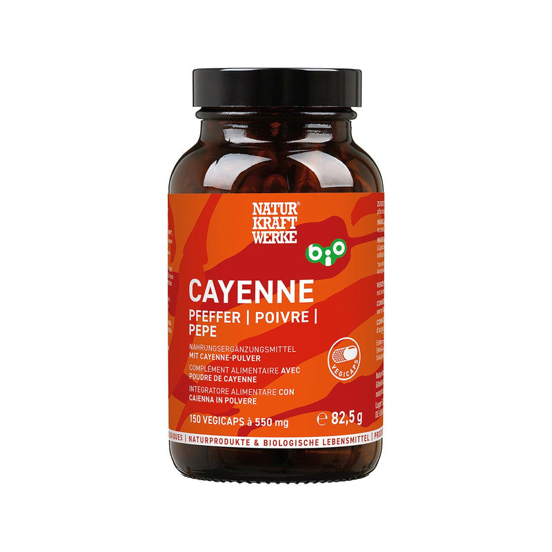 NaturKraftWerke Cayenne Pfeffer Vegicaps, EU Bio