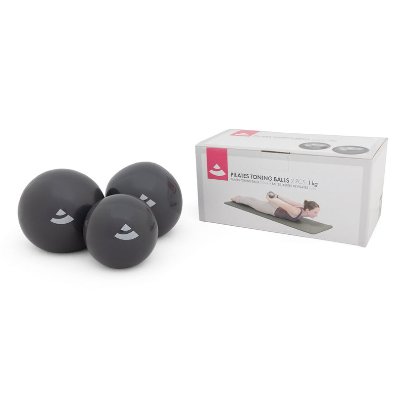 Boules tonifiantes Pilates, anthracite 2x 1000 G