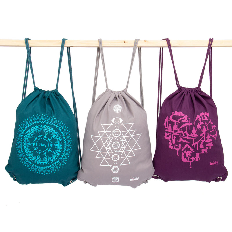 Turnbeutel Bodhi GymBag Mit Print YOGA HEART, Lila