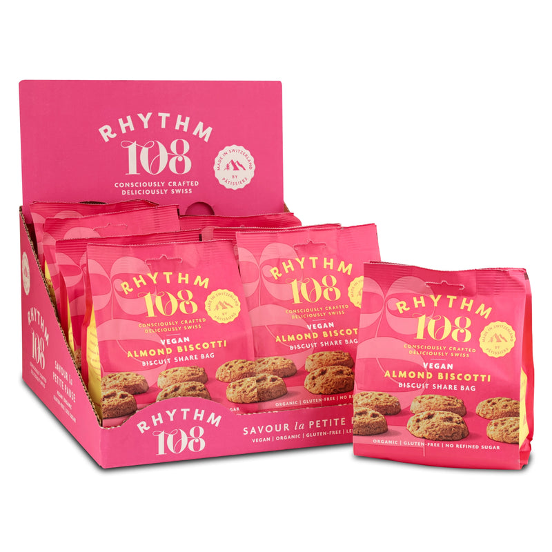 Rhythm 108 - Vegane Mandel Biscotti Share Beutel 135g