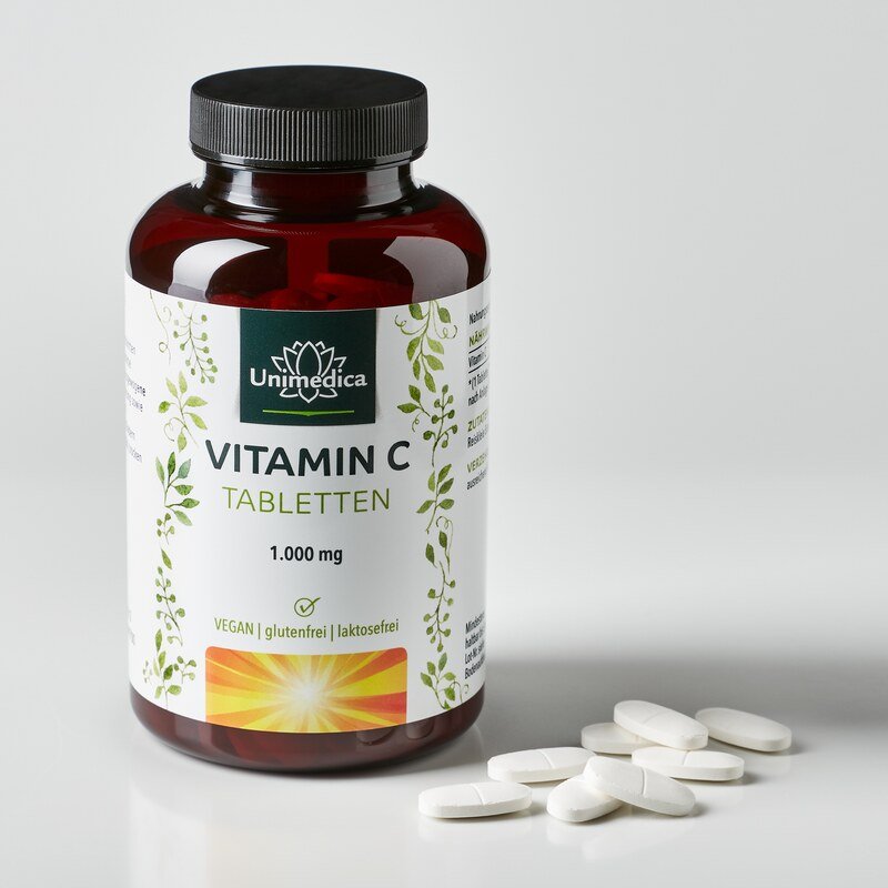 Vitamin C - 1000 mg - 99 % Reinheit - hochdosiert - 180 Tabletten