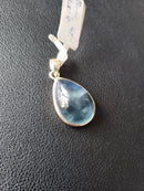 Pendentif fluorite bleue