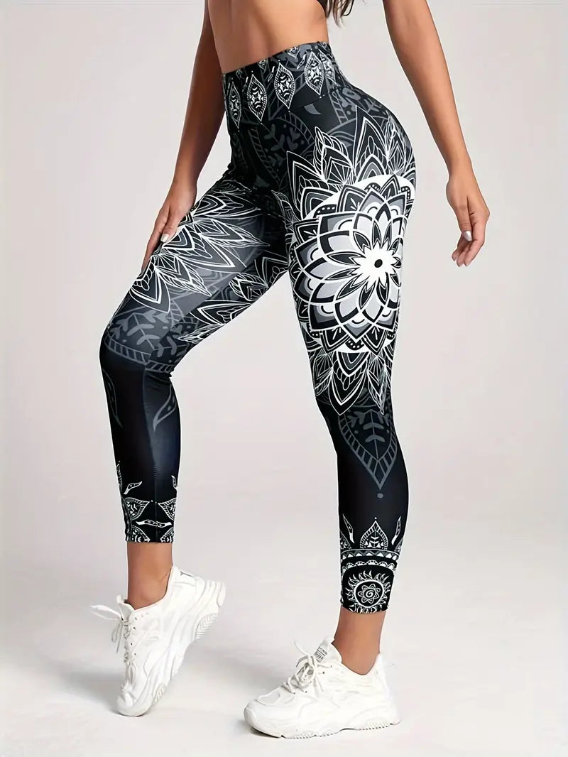 High Waist Mandala Yoga Leggings