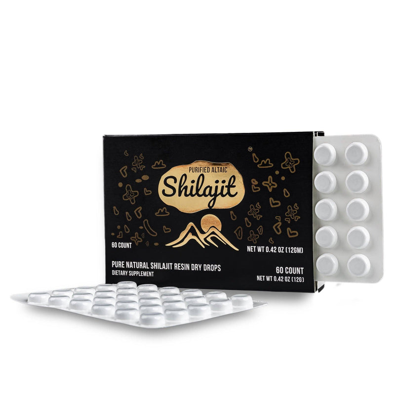 Shilajit 60 Dry Drops Altai „Goldene Berge“ Sibirisch