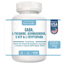GABA L-Theanine supplements with magnesium glycinate, Ashwagandha