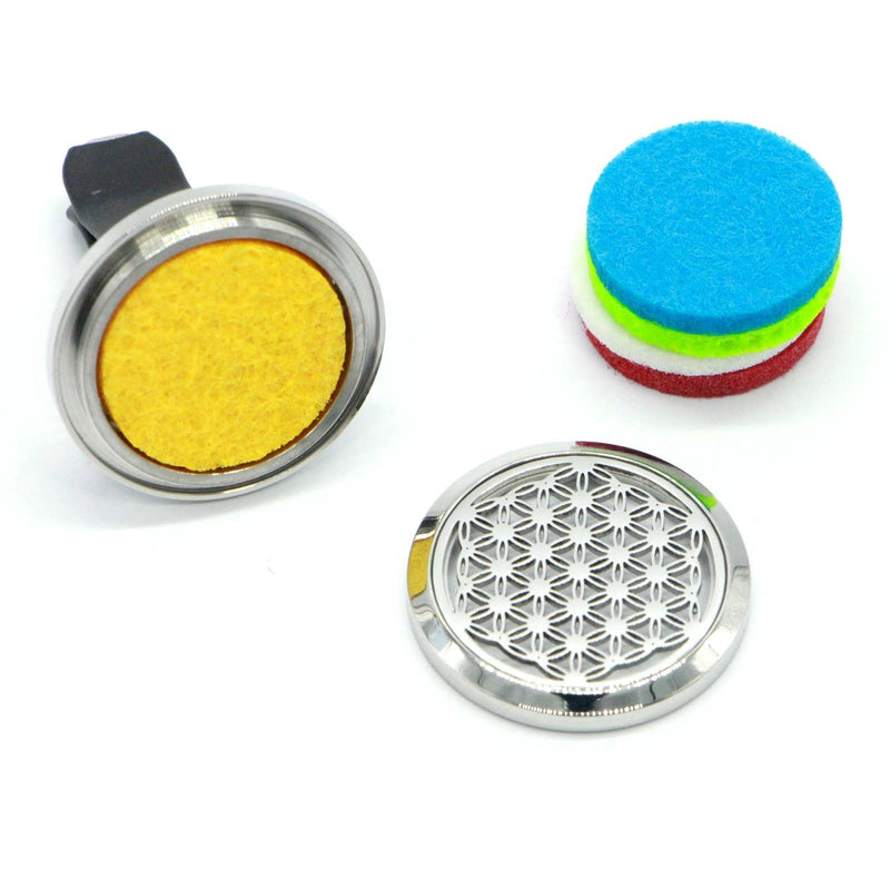Zen'Arome - Diffuseur de parfum pour voiture Clip'Arôme - Fleur de Vie
