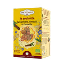 Gelbe Schachtel Shoti Maa „Je souhaite“ (Ingwer, Fenchel & Zimt) ayurvedischer Tee für das 3. Chakra.