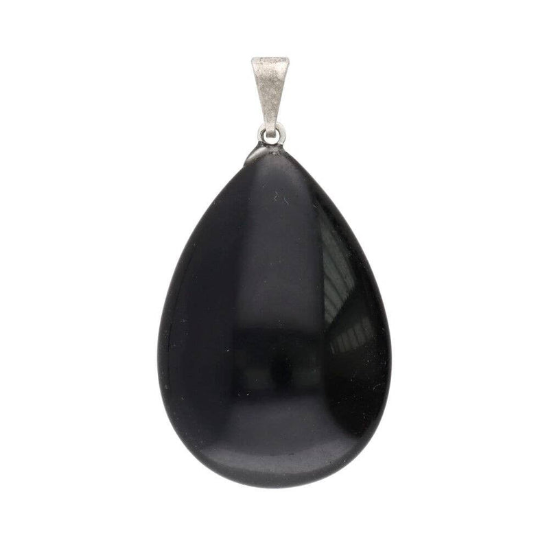 Handgefertigter Obsidian Tropfenanhänger – Spiritueller Schmuck aus Mexiko