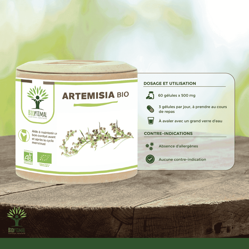 Organic Artemisia - Menstruationsbeschwerden und Muskelaufbau - Nahrungsergänzungsmittel - in Kapseln