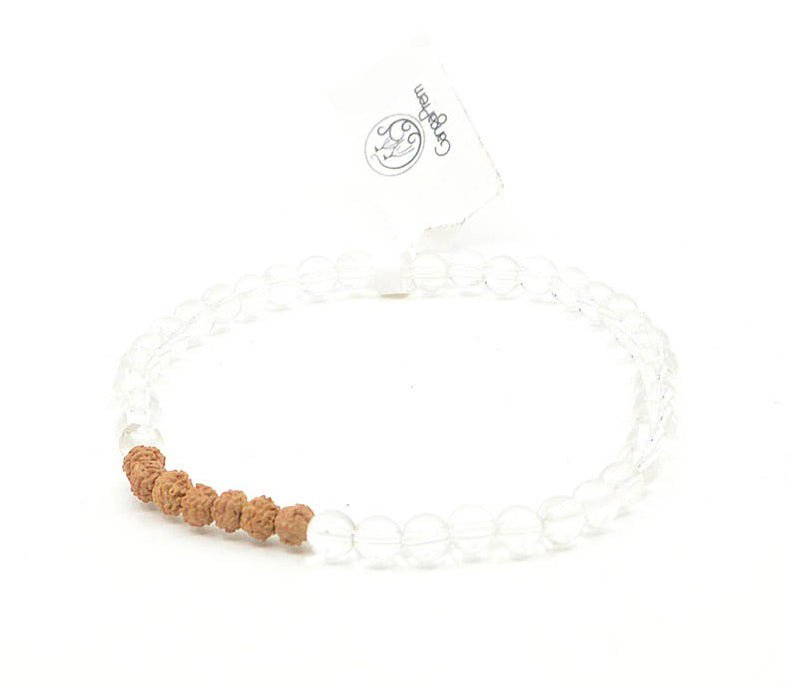 Armband Bergkristall & Rudraksha - Mana Kendra GmbH