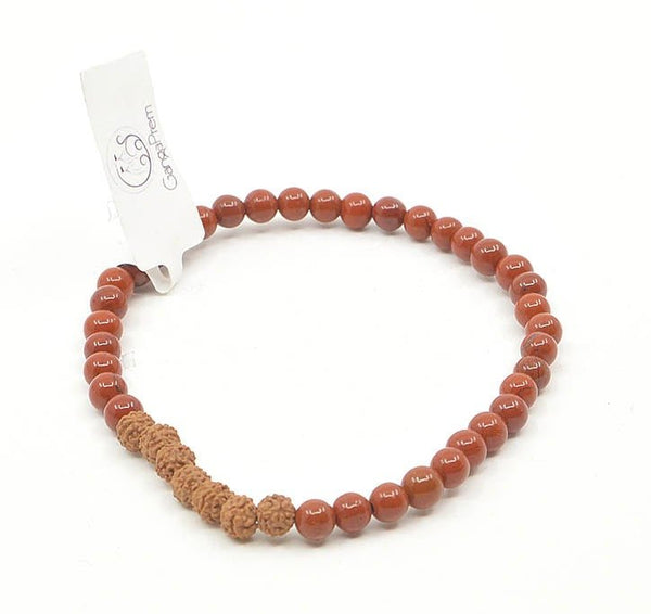 Armband roter Jaspis & Rudraksha - Mana Kendra GmbH