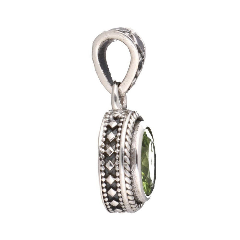 Böhmischer Peridot-Anhänger aus 925er-Sterlingsilber