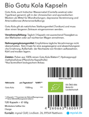 Bio Gotu Kola Kapseln – 120 Kapseln für 4 Monate - Haut, Gehirn, Durchblutung