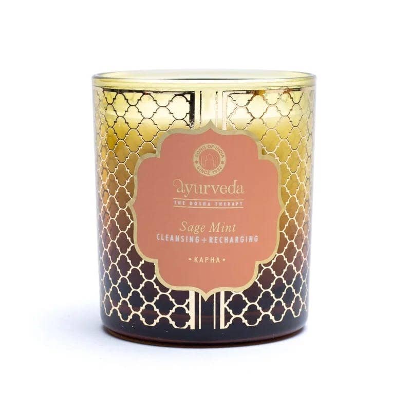 Ayurveda Specialist BV - Song of India - Bougie parfumée ayurvédique Kapha Sage Mint