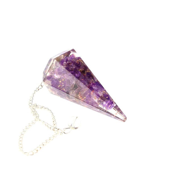 Artisans de Madagascar - Amethyst-Orgonit-Pendel 5 cm