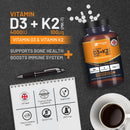 Vitamin D3 4000 IU &amp; K2 MK7 100 μg Vegetarian Tablets I 180 (