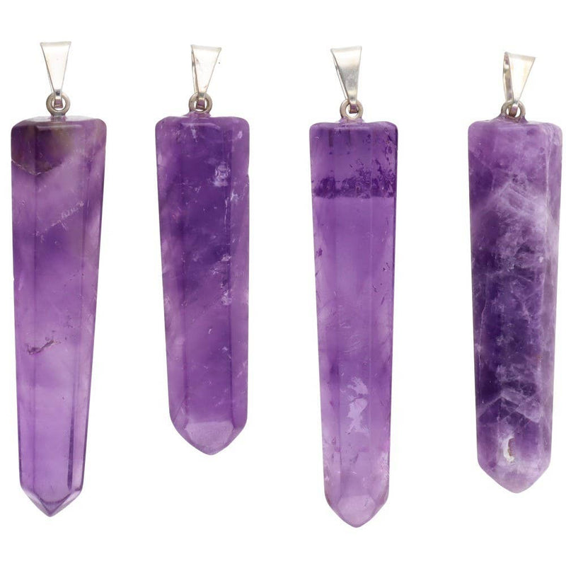 Anhänger mit poliertem Amethyst-Punkt