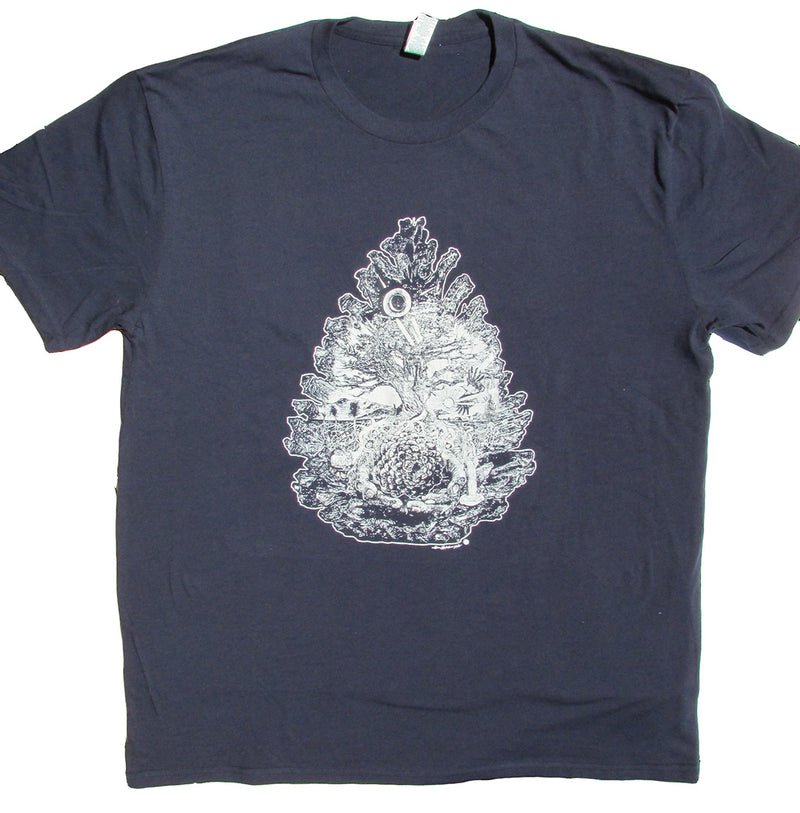 Demian - Bio T-Shirt „Wurzelbaum des Lebens“ – Handbedruckt in Bern | 100 % Organic Cotton (Navy)