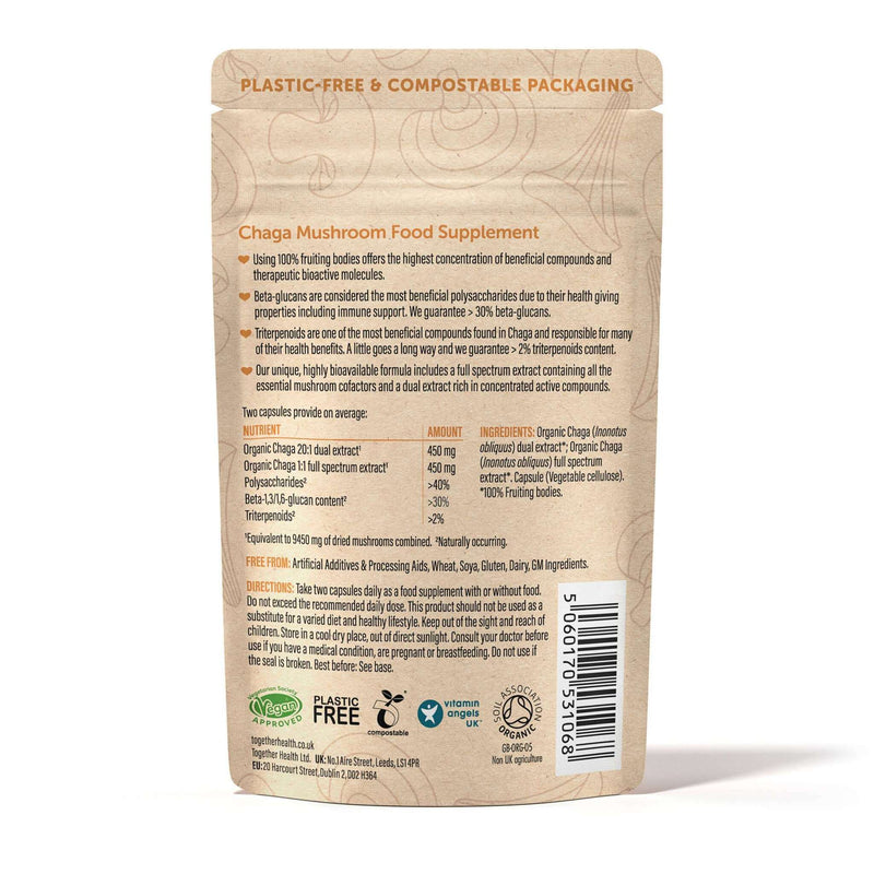 Chaga Mushroom 9450 mg, high dose, 60 capsules