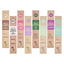 Eine Vielfaltspackung mit sieben Sagrada Madre Räucherstäbchen-Boxen, alle mit Palo Santo in Kombination mit Vanille, Yagra, Rosen, Lavendel, Raute (Rue/Ruda), Patchouli, Veilchen (Violetas) und Freesien (Fresias).