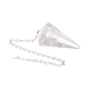 Pendulum faceted white quartz pendulum handmade