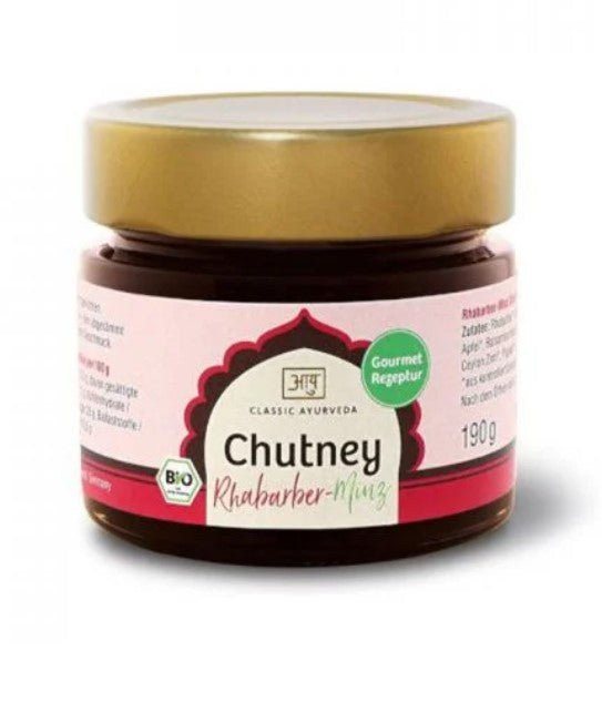 Chutney Rhabarber-Minz, Bio 190g - Mana Kendra GmbH