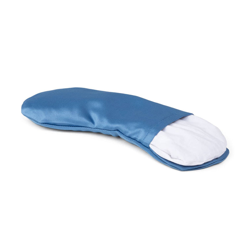 Yoga Eye Pillow OM With Lavender, Mako Satin Light Blue