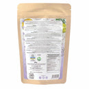 Ein 200g biologisch abbaubarer Beutel mit Zichorien-Inulin-Pulver von ERBAVOGLIO. Das Etikett enthält Produktinformationen, Anwendungshinweise, Zutaten und Nährwertangaben in mehreren Sprachen, einschließlich Deutsch