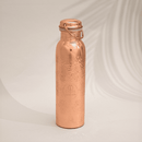 Ayurveda Specialist B.V. - Reine Kupferwasserflasche mit Blumenmuster – 1 Liter