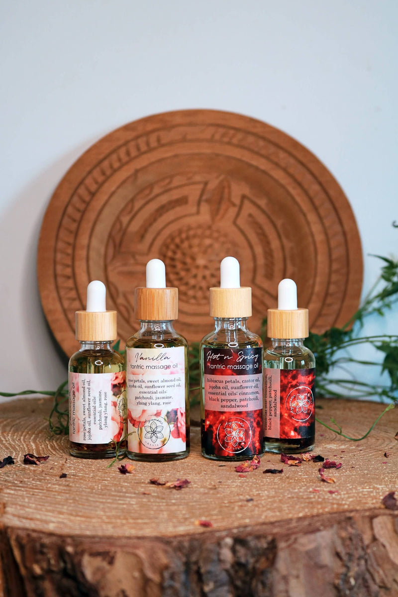 Ayamani Naturals - Tantra-Massageöl-Set — Vanilla & Hot Spicy Aphrodisiakum