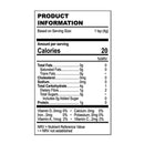 Die Rückseite der Drachenfrucht-Pulver-Verpackung, mit Nährwertangaben, Verzehrempfehlungen und einem Rezept für einen Smoothie.