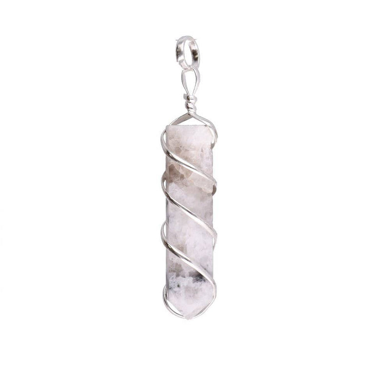 Moonstone with spiral pendant