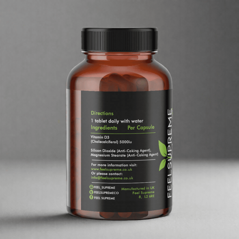 Vitamin D3 5000i 60 Capsules - Bones, Immune System
