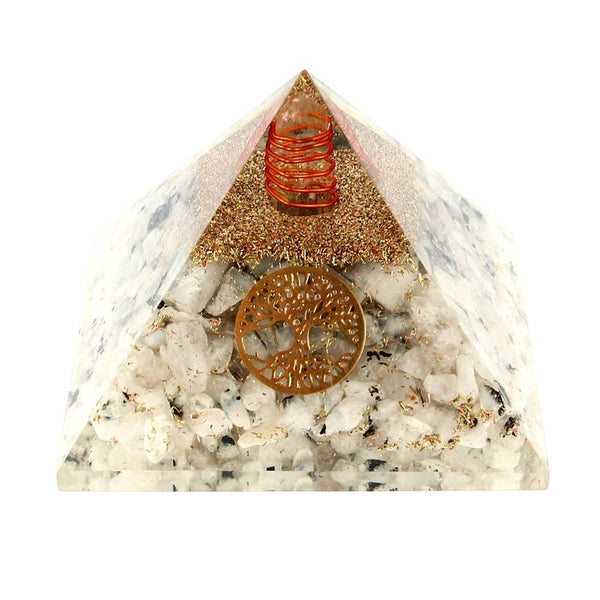Artisans de Madagascar - Orgonit-Mondstein-Pyramide Baum des Lebens 7,5 cm