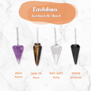 Pendulum faceted white quartz pendulum handmade