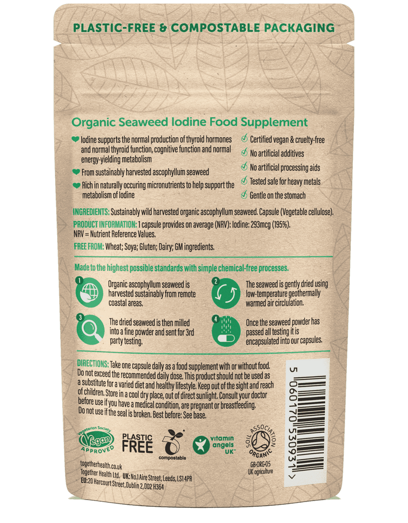 Iodine preparation — organic — 30 capsules
