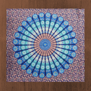 Wall hanging ritual cloth “Blue Mandala” made of cotton 200x220cm