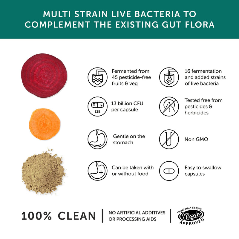 Multibiotikum — Probiotisches Nahrungsergänzungsmittel — Vegan