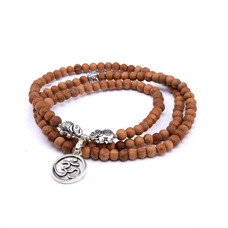 Mala Wickel-Armband, Sandelholz, Modeschmuck